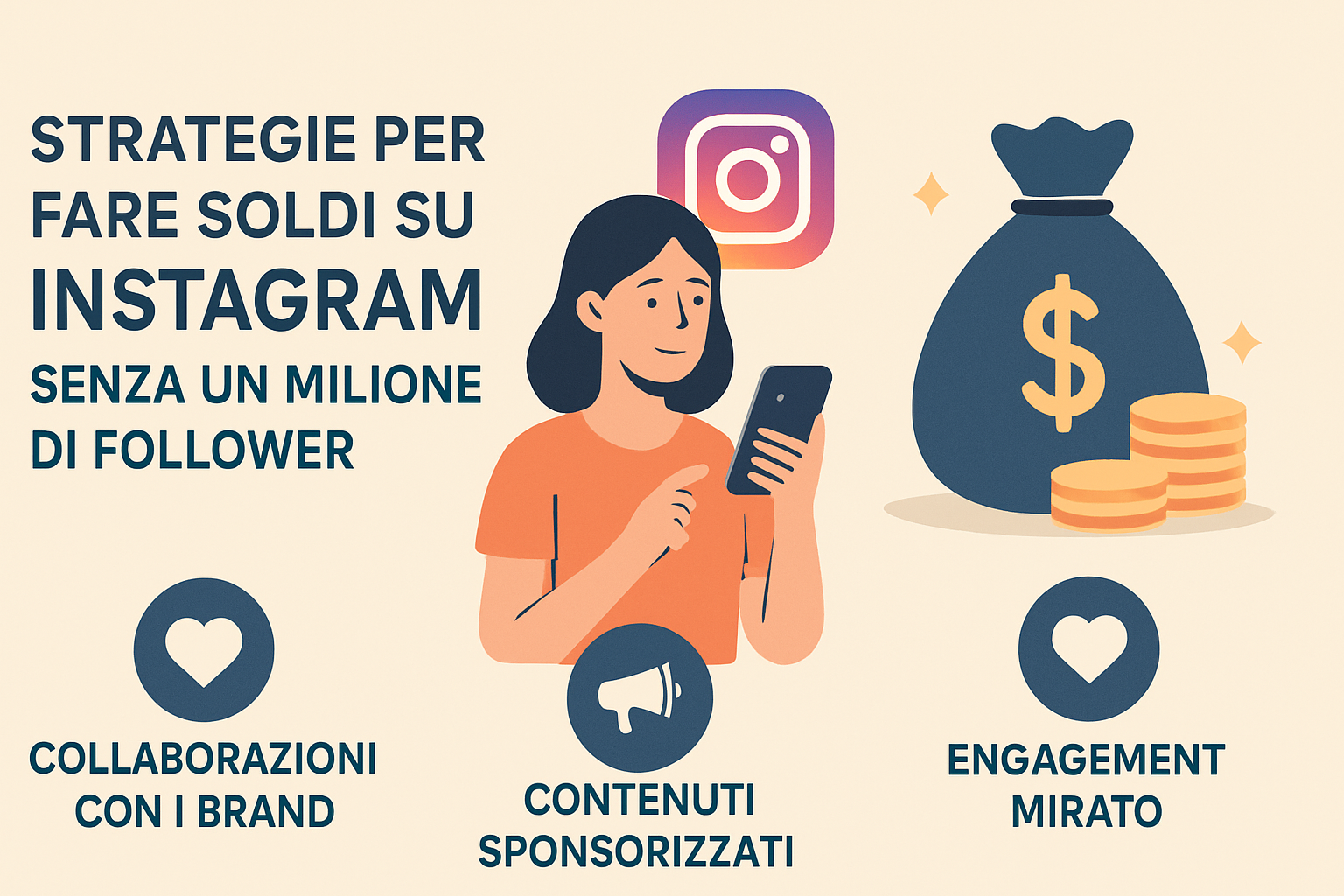 Le strategie principali per fare soldi su Instagram senza 1 milione di follower