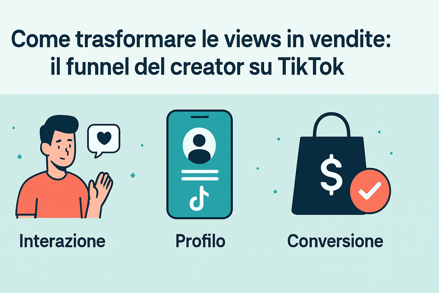 Come trasformare le views in vendite: il funnel del creator su TikTok
